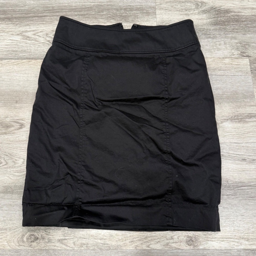 Talbots Petites Black Pencil Skirt 2P Lined Professional Workwear Knee Length